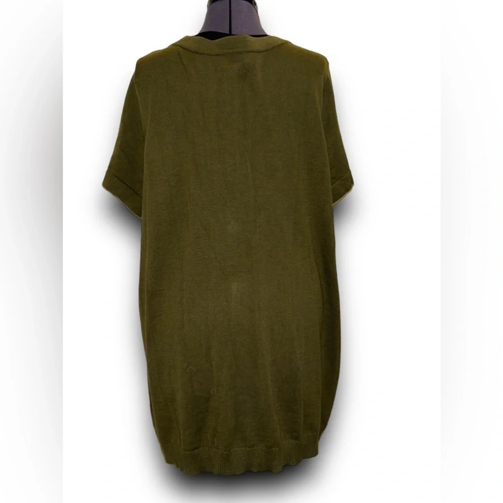 Covington • NWT Long Cardigan with Pockets, Short Sleeves, 16/18W - Picture 3 of 11